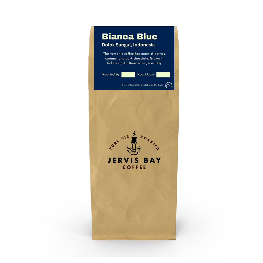 Bag of coffee With jervis Bay Coffe Co logo